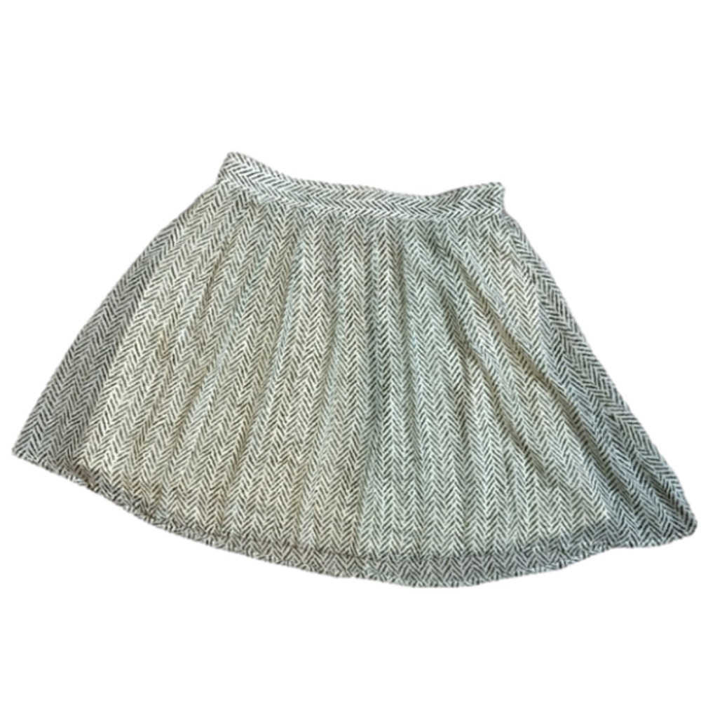 Old Navy Woman’s Olive Cream Midi Pleated Skirt XS